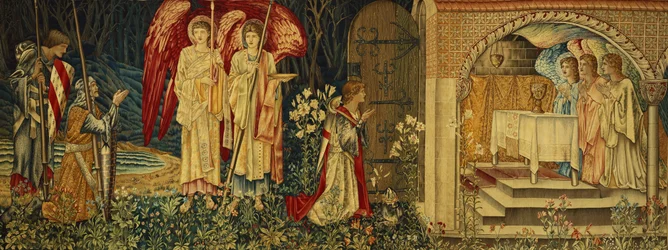 Die Erlangung des Heiligen Grals durch Sir Galahad, Sir Bors und Sir Percival