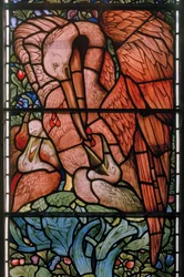 Der Pelikan in ihrer Frömmigkeit, Ostfenster, 1880