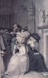 Dame bei ihrer Toilette