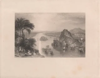 Felsen bei Colgong am Ganges