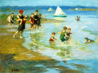 Spielende Kinder am Strand