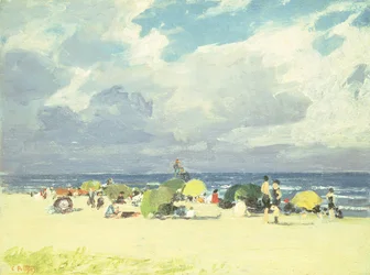 Lila Strand Szene