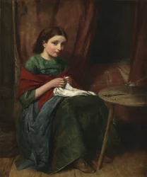 Die Stickerin, 1864