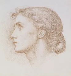 Kopfstudie einer jungen Frau, ca. 1880