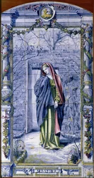 November, aus einer Serie von Fliesenpaneelen für die niederländische Küche, 1867-8