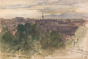 Saloniki, von meinem Zimmerfenster, 11. Sept. 1848, nach Sonnenuntergang