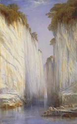 Die Marmorfelsen - Nerbudda Jubbolpore, 1882