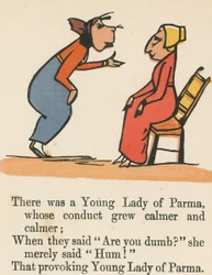 Es war eine junge Dame aus Parma, deren Verhalten immer ruhiger und ruhiger wurde, aus 