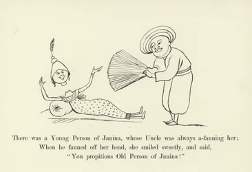 Es war eine junge Person aus Janina, deren Onkel sie immer fächerte