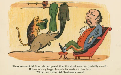 Es war ein alter Mann, der annahm, dass die Haustür teilweise geschlossen war, aus 