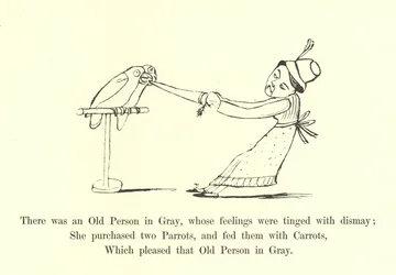 Es war eine alte Person in Grau, deren Gefühle von Bestürzung getrübt waren