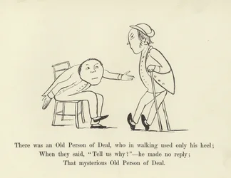 Es war ein alter Mann aus Deal, der beim Gehen nur seine Ferse benutzte