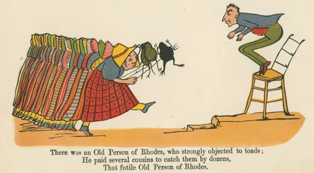 Es war eine alte Person von Rhodos, die stark gegen Kröten war, aus 