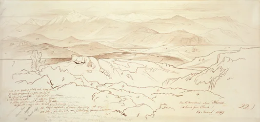 Blick von den Bergen über Phonia, 1849
