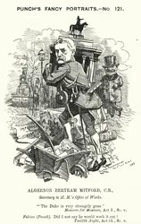 Karikatur: Algernon Bertram Freeman-Mitford