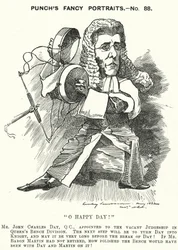 Punch-Karikatur: John Charles Day, englischer Anwalt und Richter
