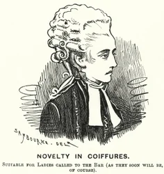 Karikatur: Neuheit in Frisuren (Gravur)