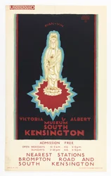 Plakat, Victoria and Albert Museum, für London Underground, 1921