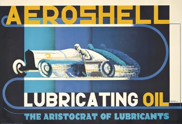 Plakatwerbung für Aeroshell-Schmieröl