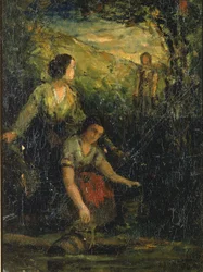 Der Trinkpool (drei Frauen am Wasser)