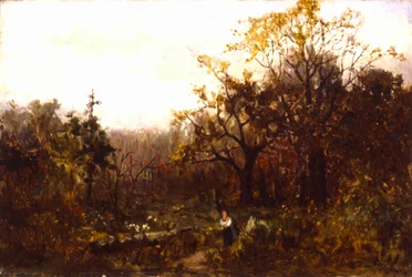 Unbetitelt (Landschaft--Frau trägt Holz)