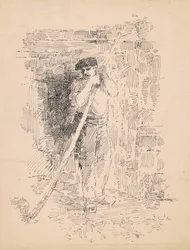 Stehender männlicher Bauer, ca. 1878