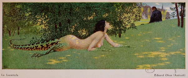 Lucertola (halb Frau, halb grüne Eidechse), 1908