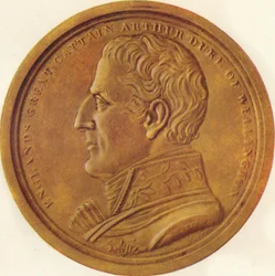 Englands großer Kapitän Arthur Herzog von Wellington - Souvenir-Medaille, 1815 1910