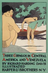 Poster zur Werbung für Three Gringos in Central America and Venezuela von Richard Harding Davis (1864 - 1916), veröffentlicht 1896