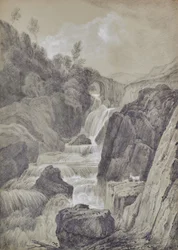 Landschaft mit Wasserfällen