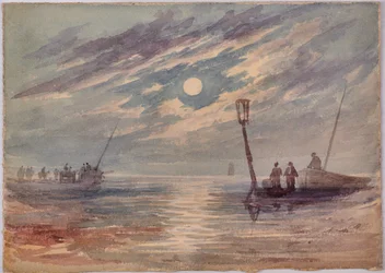 Meereslandschaft bei Nacht