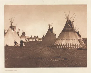 Portfolio VI, Platte 186: Bemalte Lodges - Piegan