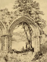 Der Forth: See von Menteith von Inchmahome Priory, ca. 1880