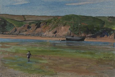 Ein Fluss in Devon bei Ebbe, 16. Juni 1859