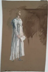 Eine Figur in klassischer Kleidung