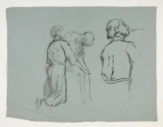 Figurenstudien für die Ritterschlagung von Sir Galahad, aus Die Suche nach dem Heiligen Gral (eine Serie von fünfzehn Gemälden für die Boston Public Library, abgeschlossen 1901)