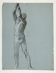 Figurenstudie für Der Geist des Vulkan, Genius der Arbeiter in Eisen und Stahl, Kapitol Rotunde, Harrisburg, Pennsylvania