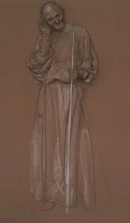 Figurenstudie, alter Mann mit Stab, möglicherweise Polonius in 