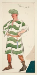 Fischhändler, Kostümentwurf für Henry Irving