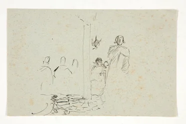 Galahad am Schloss, Studie für Die Suche nach dem Heiligen Gral (Serie von fünfzehn Gemälden für die Boston Public Library, abgeschlossen 1901)