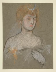 Kopf und Schultern einer Frau, Krönungsporträt von Edward VII