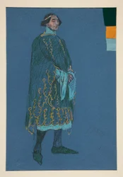 Verschiedene Studien, Kostümentwurf für Henry Irving