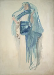 Mögliche Studie für eine der gefangenen Tugenden, Figurenstudie