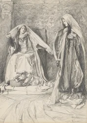 Rebecca und Rowena, Illustration zu „Ivanhoe“