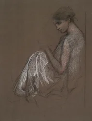 Sitzende weibliche Figur