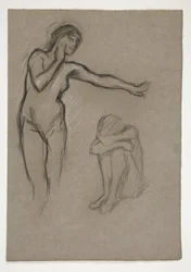 Skizze von zwei Figuren