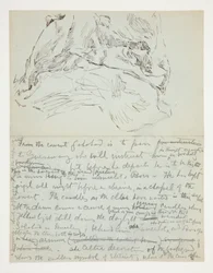 Studie für Die Suche nach dem Heiligen Gral (Serie von fünfzehn Gemälden für die Boston Public Library, abgeschlossen 1901): Draperiestudie