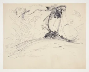 Studie für Die Suche nach dem Heiligen Gral (Serie von fünfzehn Gemälden für die Boston Public Library, abgeschlossen 1901)