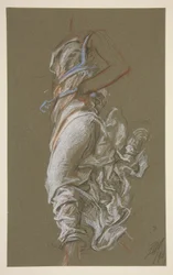 Studie für Figur von 7 Uhr morgens
