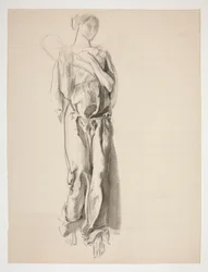 Studie für die Figur des Überflusses im Wandgemälde, Wissenschaft enthüllt die Schätze der Erde, im State Capitol Gebäude in Harrisburg, Pennsylvania